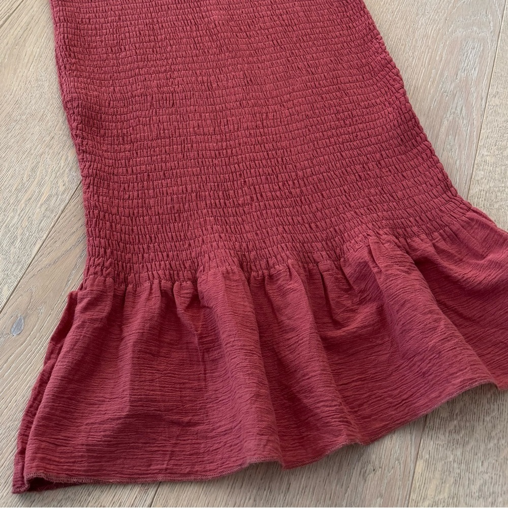 NWT Baltic Born Alana Clay Smocked Midi Dress Medium - Picture 3 of 7